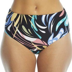 Coco Reef Retro Swirl High-Waist Reversible Bikini Bottom